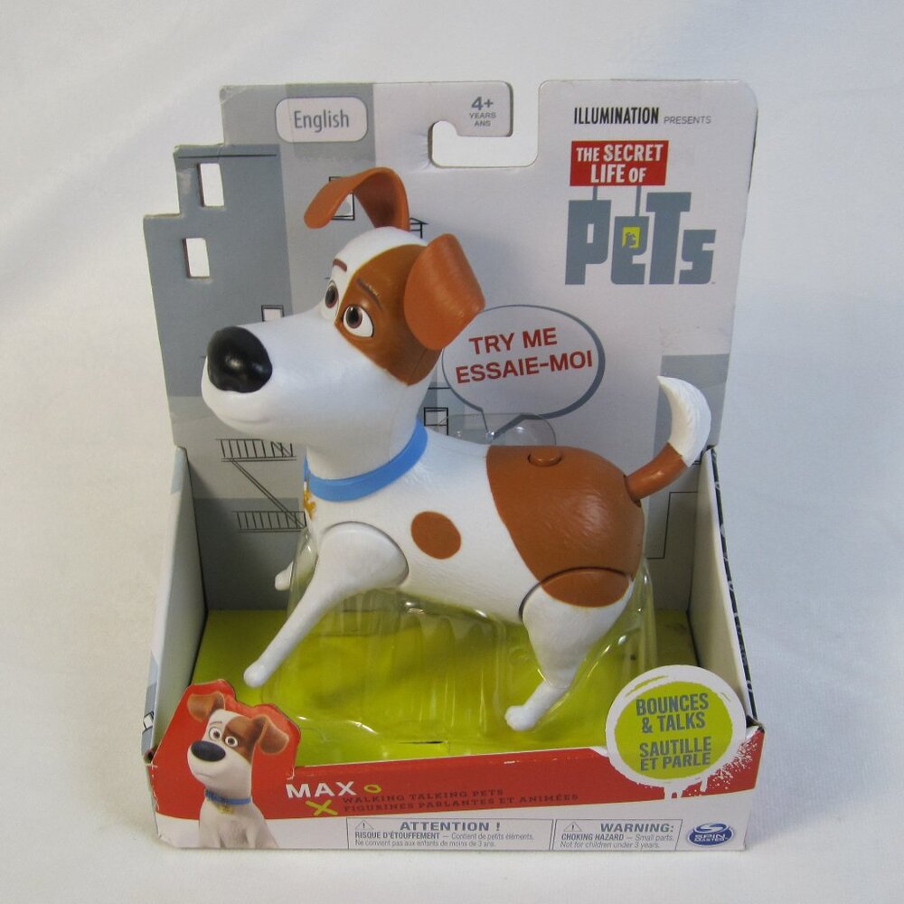 The Secret Life Of Pets - Max, Walking Talking Figure - New - Box Damage
